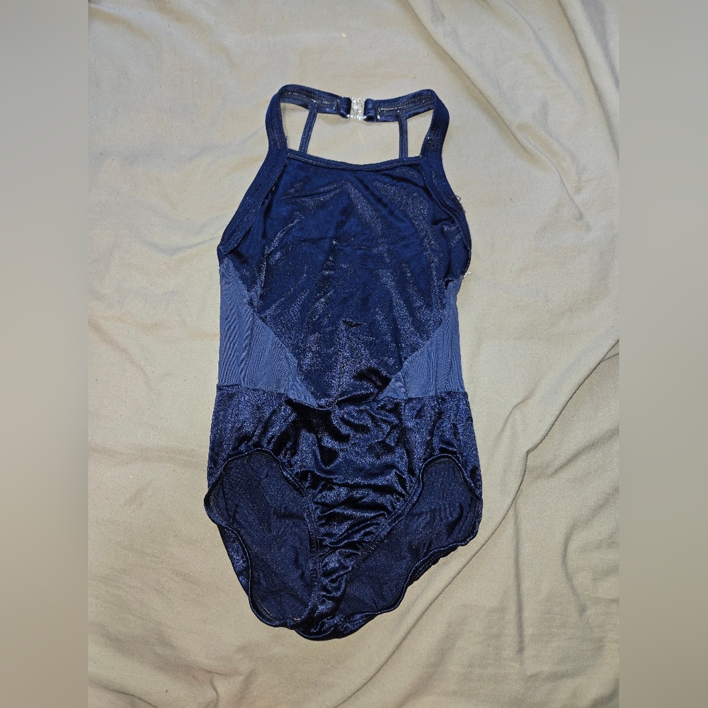 Navy Blue Sleeveless Leotard from Double Platinum